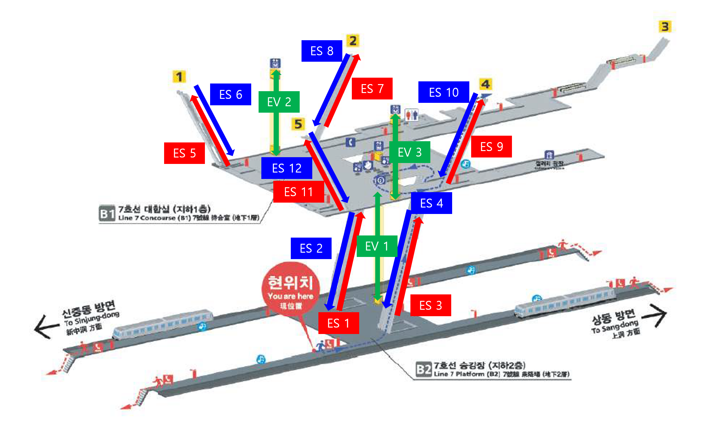 부천시청 승강기 배치도 : 이미지 상세설명
